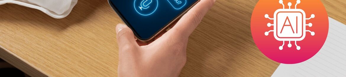 Mobile AI assistant interface shown on a smartphone